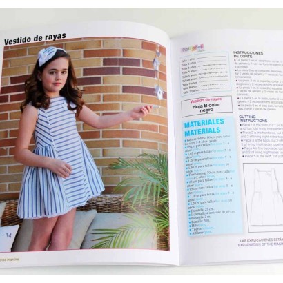 Revista patrones infantiles Nº 4 vestido rayas