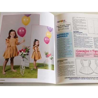 Revista patrones infantiles Nº 6 vestido con volantes