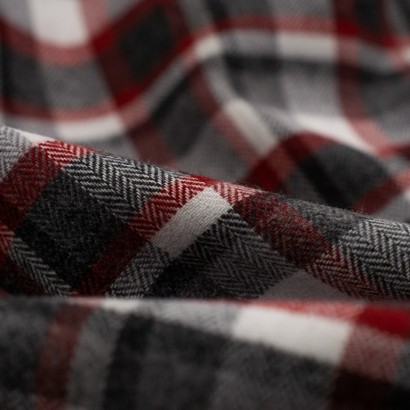 Tela de franela tartan casual detalle