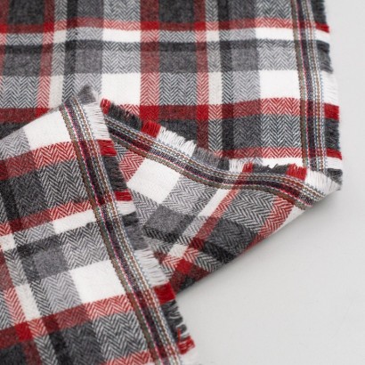 Tela de franela tartan casual revés